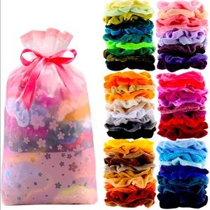 60 Pcs Premium Velvet Hair Scrunchies Hair Bands for Women or Girls Hair Accesso